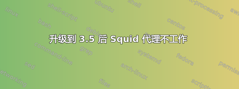 升级到 3.5 后 Squid 代理不工作