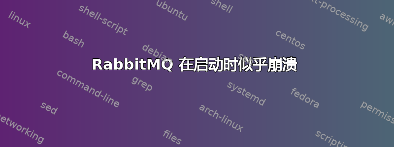 RabbitMQ 在启动时似乎崩溃