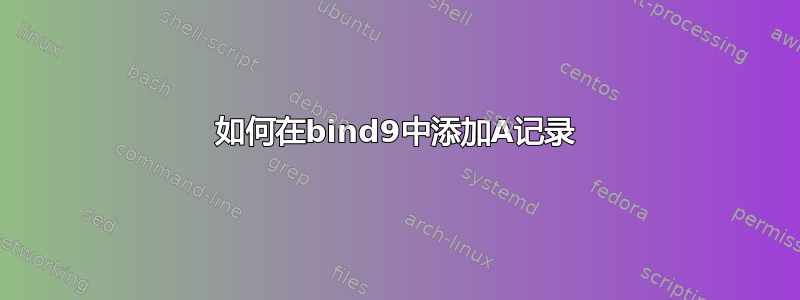 如何在bind9中添加A记录