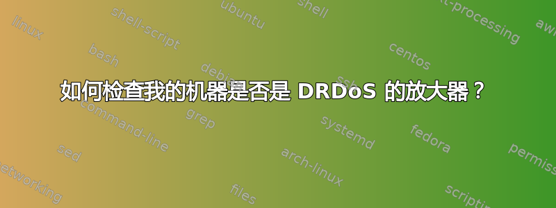 如何检查我的机器是否是 DRDoS 的放大器？