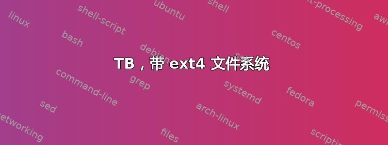 18TB，带 ext4 文件系统