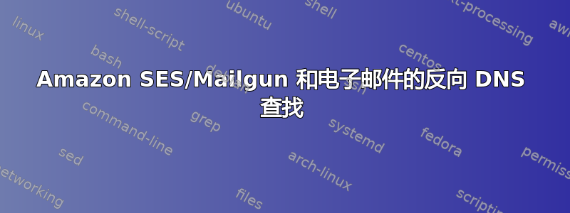 Amazon SES/Mailgun 和电子邮件的反向 DNS 查找