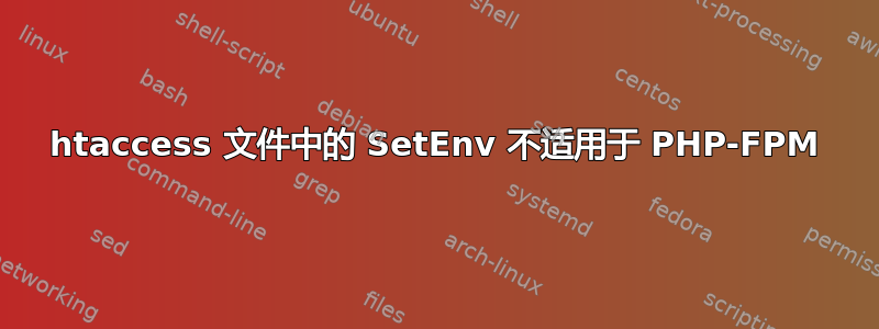 htaccess 文件中的 SetEnv 不适用于 PHP-FPM