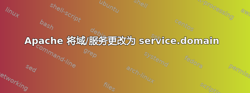 Apache 将域/服务更改为 service.domain 