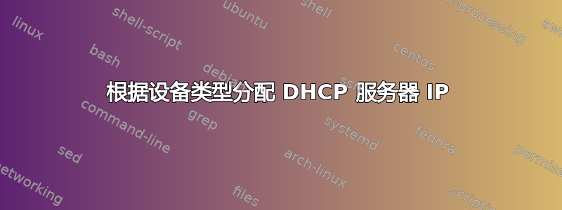 根据设备类型分配 DHCP 服务器 IP