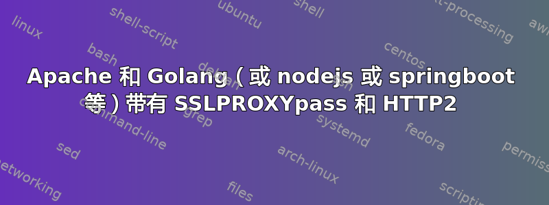 Apache 和 Golang（或 nodejs 或 springboot 等）带有 SSLPROXYpass 和 HTTP2