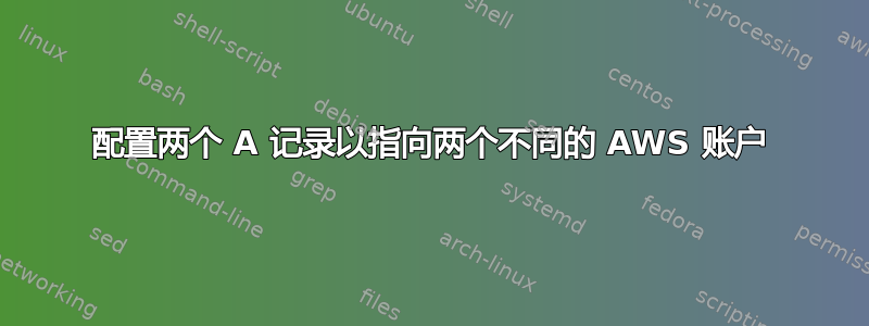 配置两个 A 记录以指向两个不同的 AWS 账户