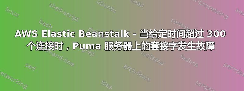 AWS Elastic Beanstalk - 当给定时间超过 300 个连接时，Puma 服务器上的套接字发生故障