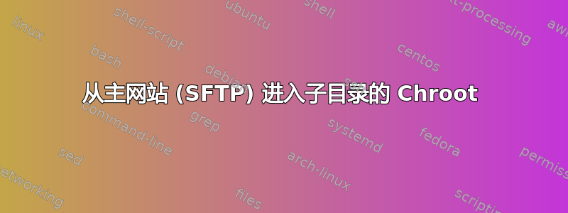 从主网站 (SFTP) 进入子目录的 Chroot