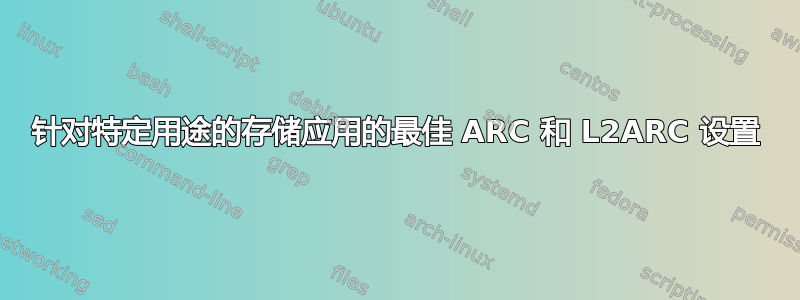 针对特定用途的存储应用的最佳 ARC 和 L2ARC 设置