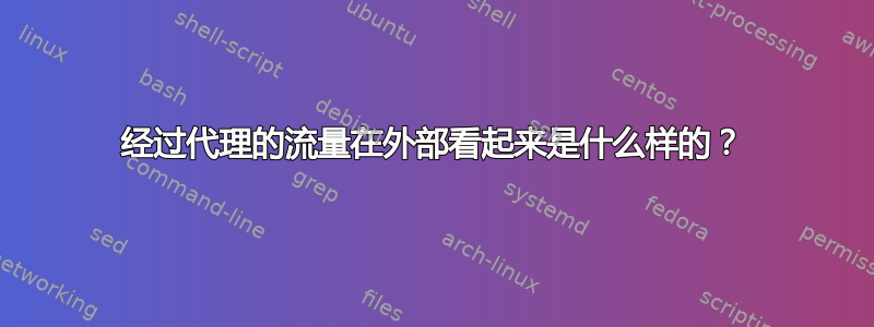 经过代理的流量在外部看起来是什么样的？