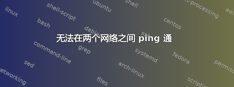 无法在两个网络之间 ping 通 