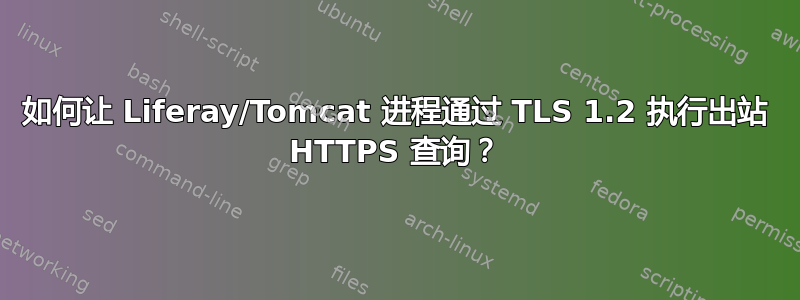 如何让 Liferay/Tomcat 进程通过 TLS 1.2 执行出站 HTTPS 查询？