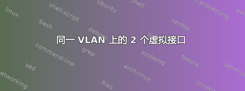 同一 VLAN 上的 2 个虚拟接口