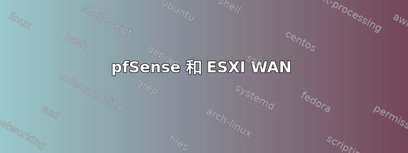 pfSense 和 ESXI WAN