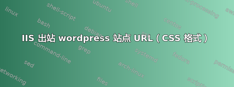 IIS 出站 wordpress 站点 URL（CSS 格式）