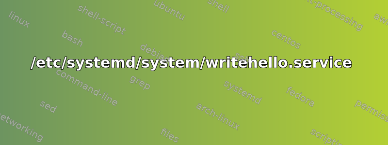 /etc/systemd/system/writehello.service