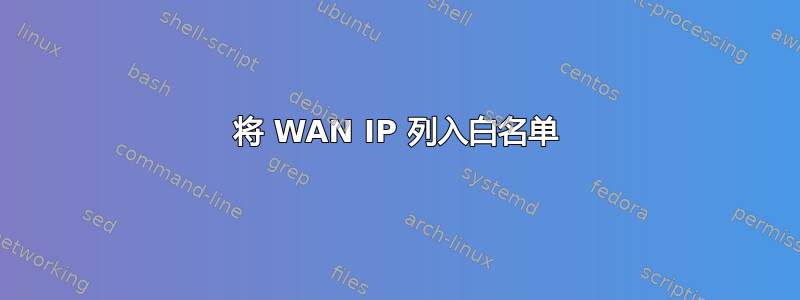 将 WAN IP 列入白名单