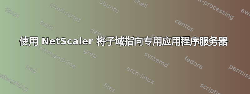 使用 NetScaler 将子域指向专用应用程序服务器