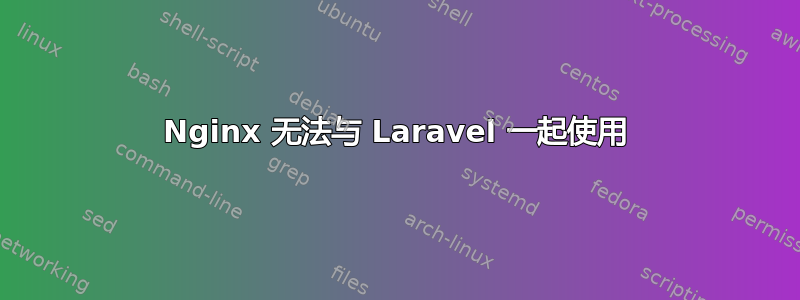 Nginx 无法与 Laravel 一起使用