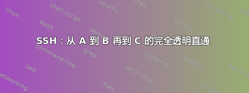 SSH：从 A 到 B 再到 C 的完全透明直通