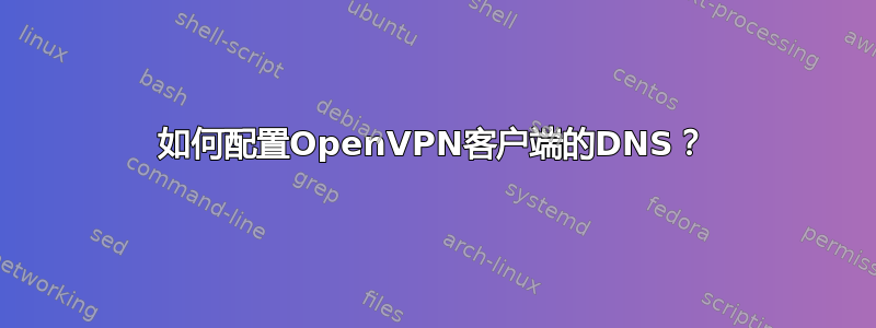 如何配置OpenVPN客户端的DNS？