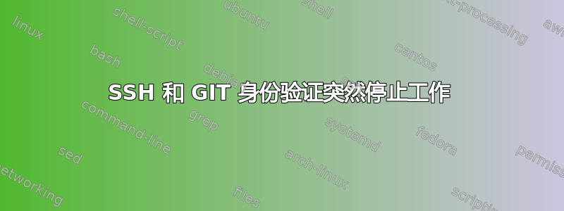 SSH 和 GIT 身份验证突然停止工作