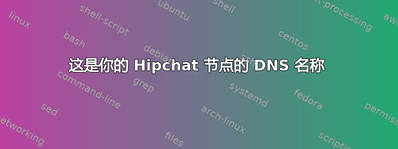 这是你的 Hipchat 节点的 DNS 名称