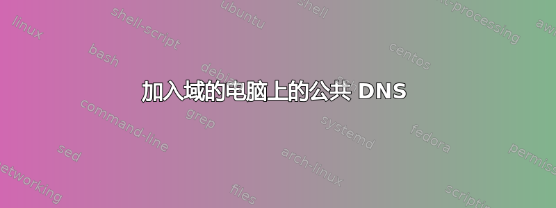 加入域的电脑上的公共 DNS