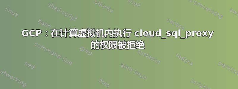 GCP：在计算虚拟机内执行 cloud_sql_proxy 的权限被拒绝