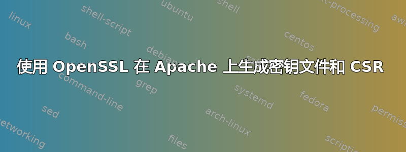 使用 OpenSSL 在 Apache 上生成密钥文件和 CSR