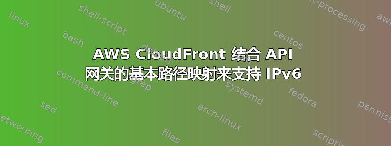 AWS CloudFront 结合 API 网关的基本路径映射来支持 IPv6