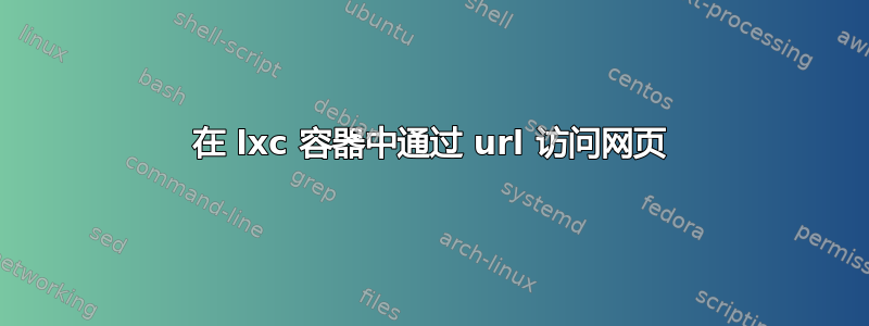 在 lxc 容器中通过 url 访问网页