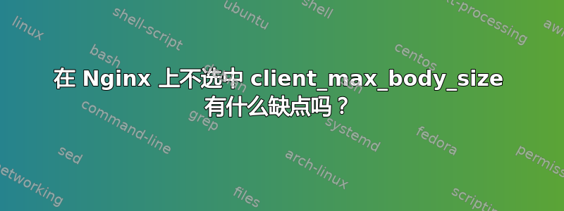 在 Nginx 上不选中 client_max_body_size 有什么缺点吗？