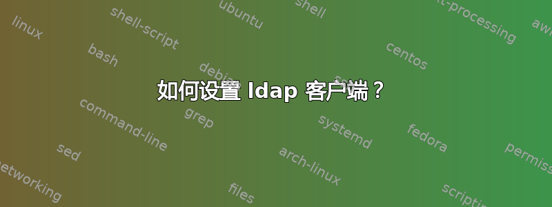 如何设置 ldap 客户端？