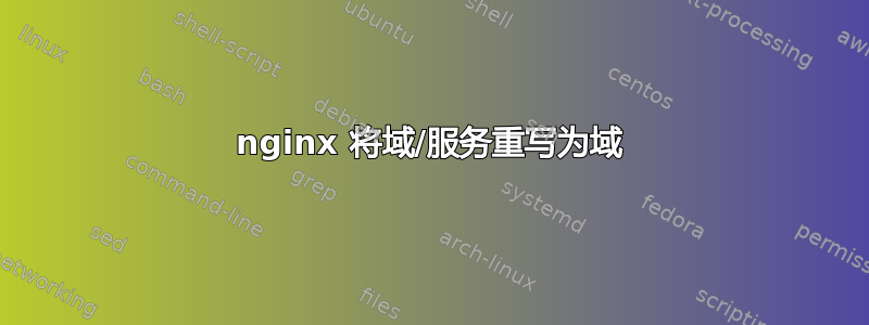 nginx 将域/服务重写为域