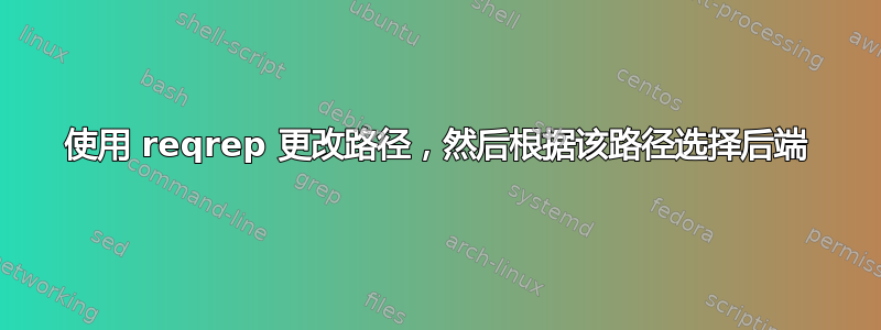 使用 reqrep 更改路径，然后根据该路径选择后端