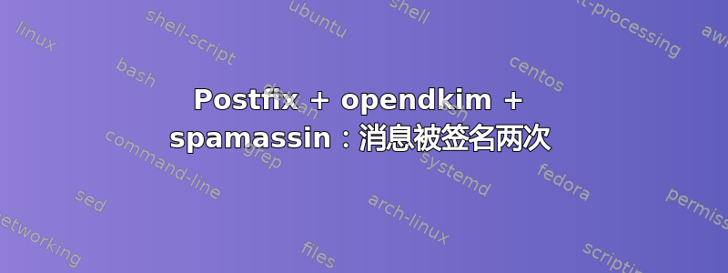 Postfix + opendkim + spamassin：消息被签名两次