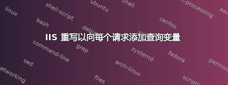 IIS 重写以向每个请求添加查询变量