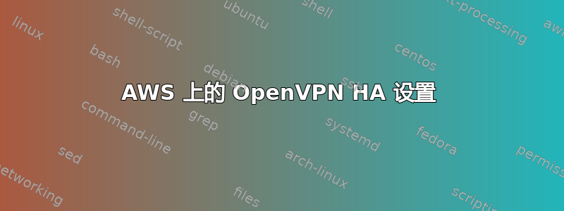 AWS 上的 OpenVPN HA 设置