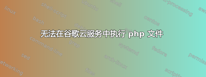 无法在谷歌云服务中执行 php 文件