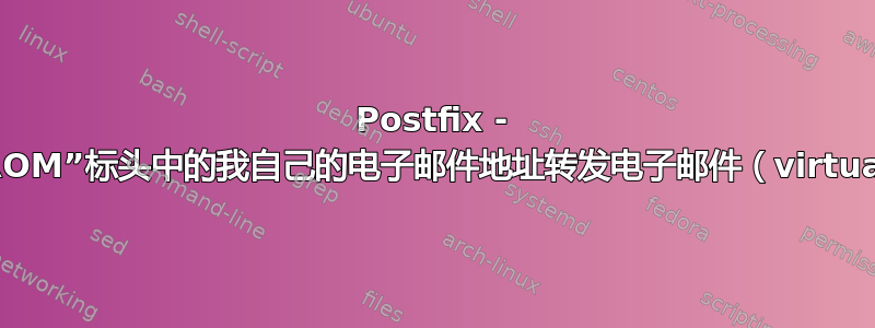 Postfix - 使用“FROM”标头中的我自己的电子邮件地址转发电子邮件（virtualmin）