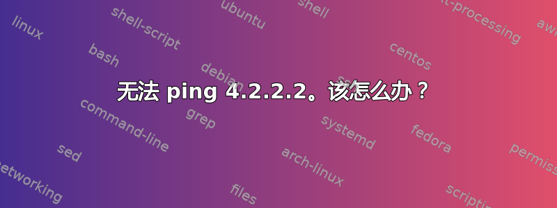 无法 ping 4.2.2.2。该怎么办？