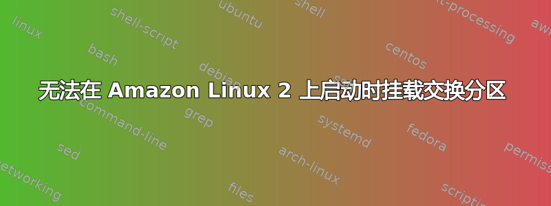 无法在 Amazon Linux 2 上启动时挂载交换分区