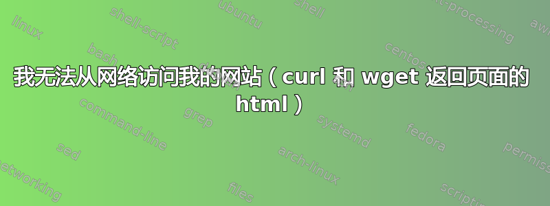 我无法从网络访问我的网站（curl 和 wget 返回页面的 html）