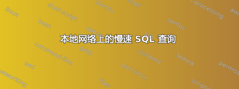 本地网络上的慢速 SQL 查询