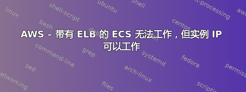 AWS – 带有 ELB 的 ECS 无法工作，但实例 IP 可以工作