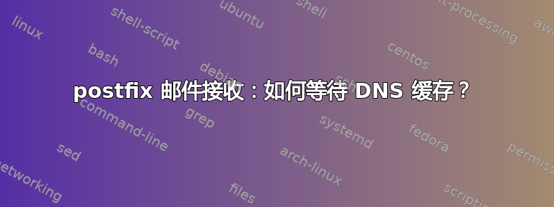 postfix 邮件接收：如何等待 DNS 缓存？