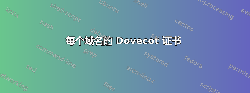 每个域名的 Dovecot 证书