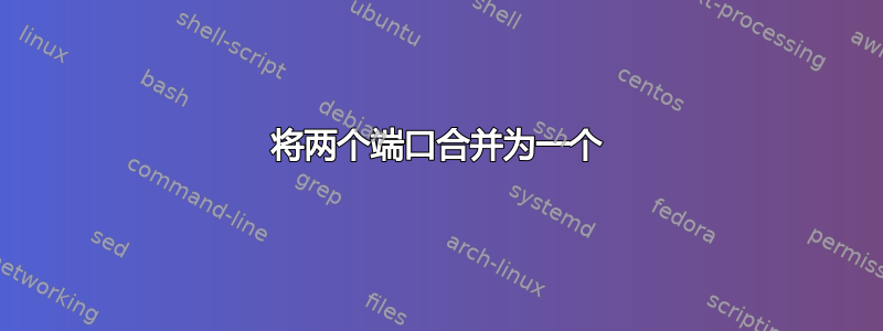 将两个端口合并为一个